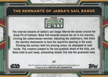 2022 Topps Star Wars: The Book of Boba Fett #59 The Remnants of Jabba's Sail Barge Back