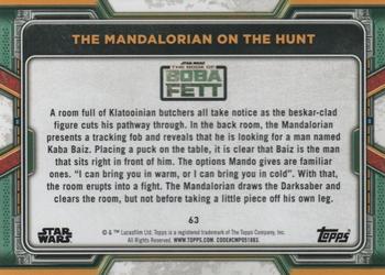 2022 Topps Star Wars: The Book of Boba Fett #63 The Mandalorian on the Hunt Back