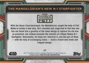 2022 Topps Star Wars: The Book of Boba Fett #69 The Mandalorian's New N-1 Starfighter Back