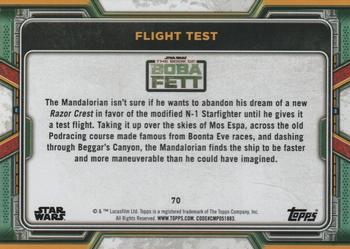 2022 Topps Star Wars: The Book of Boba Fett #70 Flight Test Back