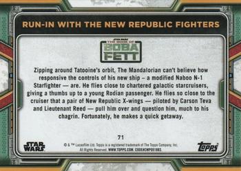 2022 Topps Star Wars: The Book of Boba Fett #71 Run-in with the New Republic Fighters Back