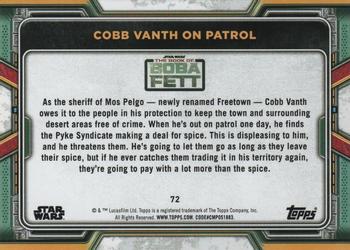 2022 Topps Star Wars: The Book of Boba Fett #72 Cobb Vanth on Patrol Back