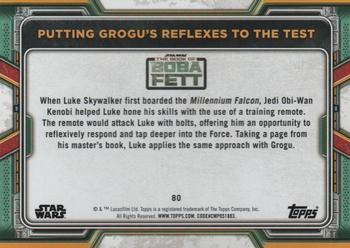 2022 Topps Star Wars: The Book of Boba Fett #80 Putting Grogu's Reflexes to the Test Back