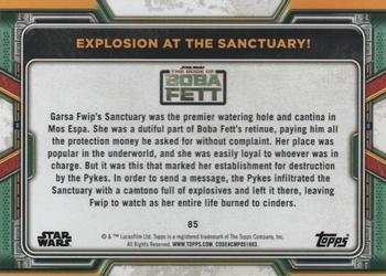 2022 Topps Star Wars: The Book of Boba Fett #85 Explosion at the Sanctuary! Back