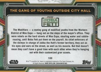 2022 Topps Star Wars: The Book of Boba Fett #100 The Gang of Youths Outside City Hall Back