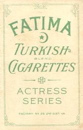 1909-10 American Tobacco Actress Series (T27) #NNO Alberta Gallatin Back