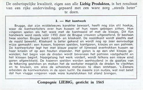 1951 Liebig Enkele Belgische plaatselijke bedrijvigheden (Some occupations of Belgians) (Dutch Text) (F1507, S1510) #3 Het kantwerk Back