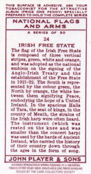 1996 Card Collectors Society 1936 Player's National Flags and Arms (Reprint) #24 Irish Free State Back