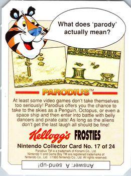 1993 Frosties Nintendo Gameboy #17 Parodius Back