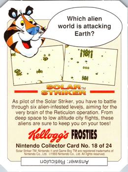 1993 Frosties Nintendo Gameboy #18 Solar Striker Back