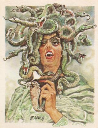 1982 Player's Tom Thumb Myths & Legends #8 Medusa Front