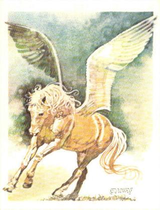 1982 Player's Tom Thumb Myths & Legends #24 Pegasus Front
