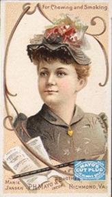 1880-90 Mayo's Cut Plug Actresses (N295) #NNO Marie Jansen Front