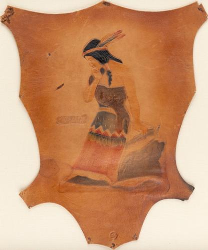 1912 Helmar Indian Chiefs Leather Tobacco Premiums (L7) #208 Pocahontas Front
