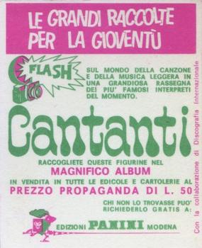 1969 Panini Cantanti #44 Salis e Salis Back