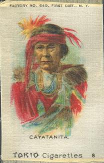 1910 American Tobacco Indian Chiefs Silks (S67) #8 Cayatanita Front