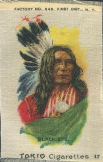 1910 American Tobacco Indian Chiefs Silks (S67) #17 Black Eye Front