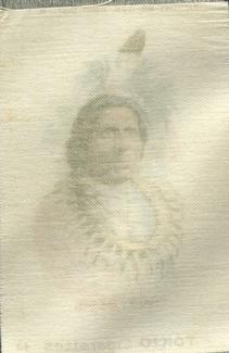 1910 American Tobacco Indian Chiefs Silks (S67) #43 Hairy Bear Back