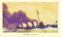 1940 R. & J. Hill Famous Ships #19 H.M.S. Broke Front