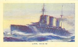 1940 R. & J. Hill Famous Ships #22 H.M.S. Lion Front
