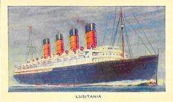 1940 R. & J. Hill Famous Ships #35 The Lusitania Front