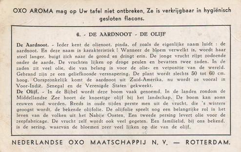 1952 Liebig/Oxo Uitheems Fruit (Exotic Fruits) (Dutch Text) (F1541, S1537) #6 De Aardnoot - De Olijf Back