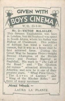 1930 Boys' Cinema Film Stars #2 Victor McLaglen Back