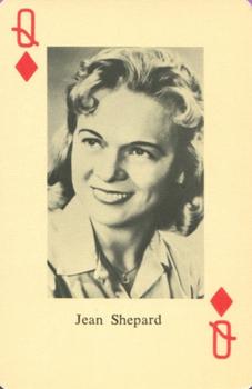 1965 Heather Country Music Playing Cards #Q♦️ Jean Shepard Front