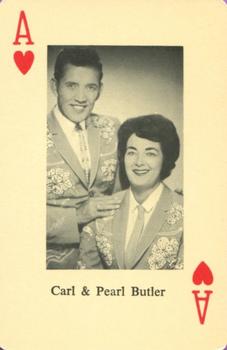 1965 Heather Country Music Playing Cards #A♥️ Carl Butler / Pearl Butler Front
