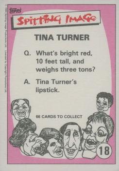 1990 Topps Spitting Image #18 Tina Turner Back