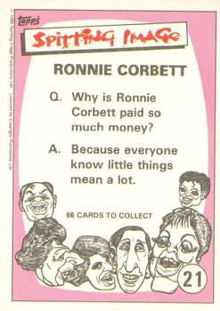 1990 Topps Spitting Image #21 Ronnie Corbett Back