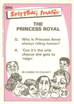1990 Topps Spitting Image #29 Princess Royal Back