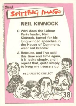1990 Topps Spitting Image #38 Neil Kinnock Back