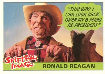 1990 Topps Spitting Image #39 Ronald Reagan Front