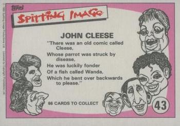 1990 Topps Spitting Image #43 John Cleese Back