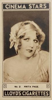 1932 Lloyd's Cinema Stars #2 Anita Page Front
