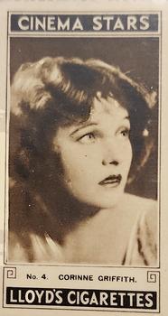 1932 Lloyd's Cinema Stars #4 Corinne Griffith Front