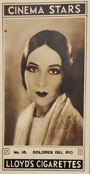 1932 Lloyd's Cinema Stars #16 Dolores Del Rio Front