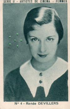 1934 Joseph Milliat Artistes De Cinema Femmes Serie II #4 Renee Devillers Front