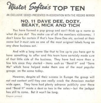 1967 Mister Softee's Top Ten #10 The Walker Brothers Back