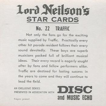 1969 Lord Neilson's Star Cards #22 Traffic Back