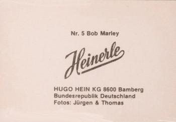 1980 Heinerle Star Parade #5 Bob Marley Back