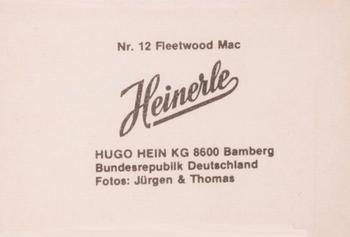 1980 Heinerle Star Parade #12 Fleetwood Mac Back