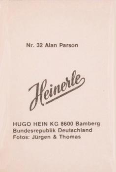 1980 Heinerle Star Parade #32 Alan Parsons Back