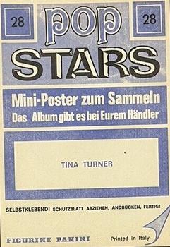 1975 Panini Pop Stars #28 Tina Turner Back