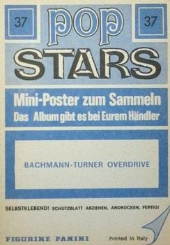 1975 Panini Pop Stars #37 Bachman-Turner Overdrive Back