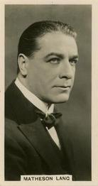 1929 Simonets Famous Actors & Actresses #11 Matheson Lang Front