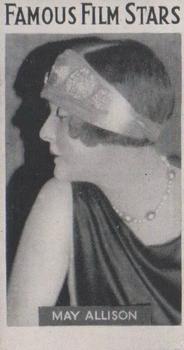 1930 Singleton & Cole Famous Film Stars #6 May Allison Front