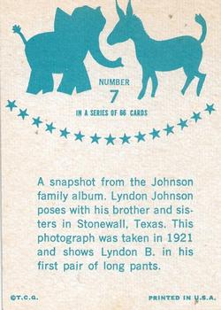 1964 Topps Johnson vs. Goldwater #7 A Snapshot From... Back