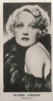 1935 Walker Film Stars #NNO Wynne Gibson Front
